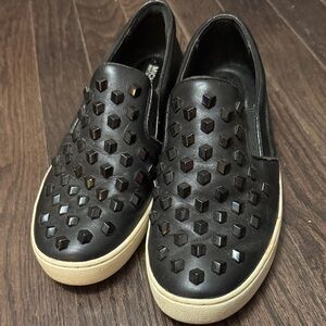 Michael Kors Black Studded Slip-On Sneakers